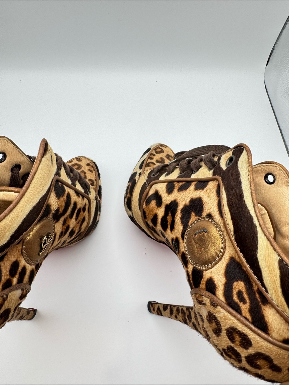 Christian Louboutin Pony Hair Leopard Venus Orlato 140 Booties EU 37 READ - Picture 8 of 11